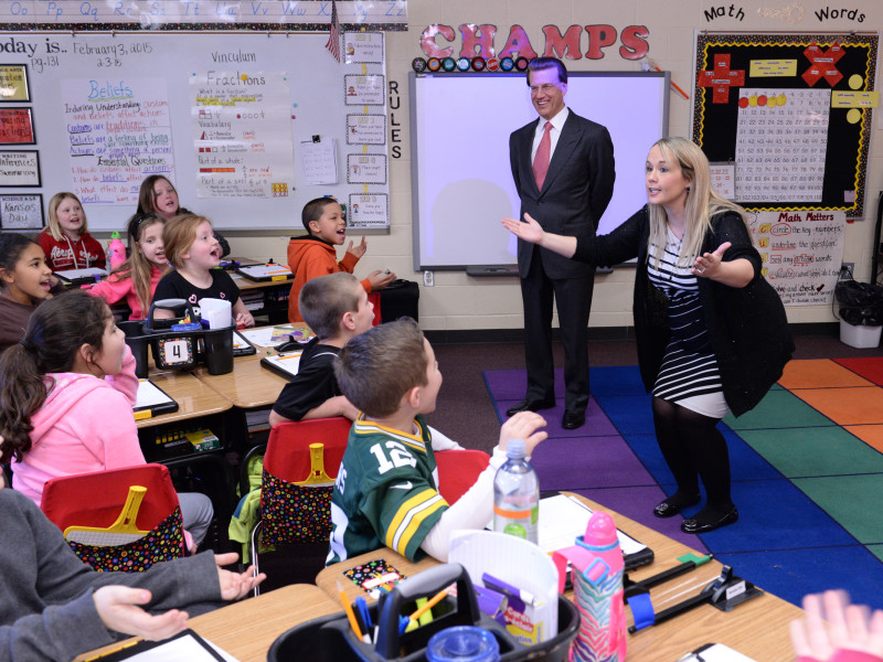 Lowell Milken and Milken Educator Amy Stanislowski